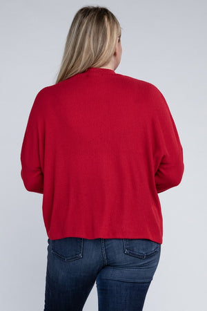 Plus Size Drop Shoulder Long Sleeve Top - online exclusive