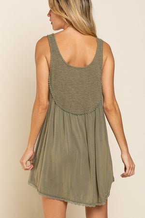 Perfect Flowy Fit Thermal Knit Paneled Tank Top - online exclusive