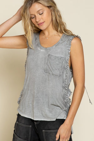 Criss-cross Lace-up Open Back Tank Top - online exclusive