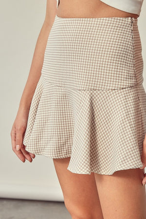 Checkered A-Line Skort -  Online Exclusive