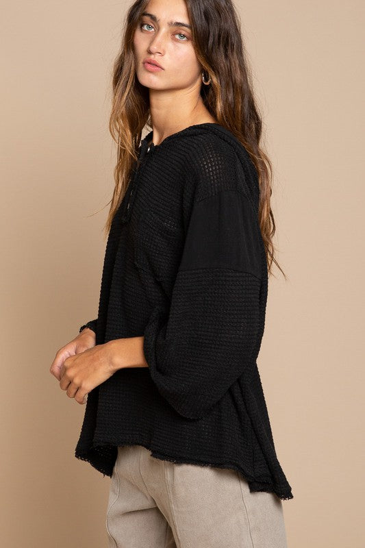 Bell Sleeve Oversized Fit Sweater Top - Online Exclusive