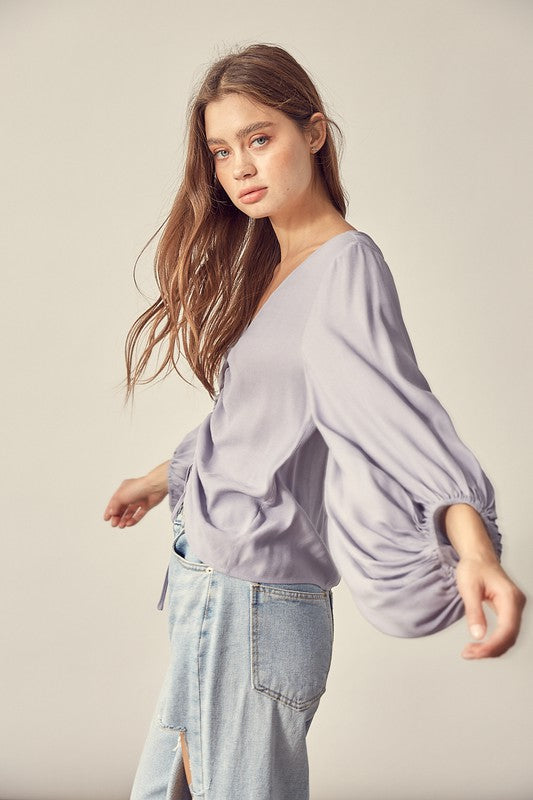 Front Tie Shirring Top -  Online Exclusive