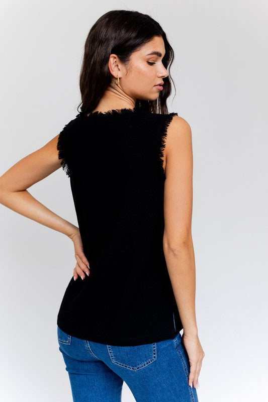 Edgy Frayed Top