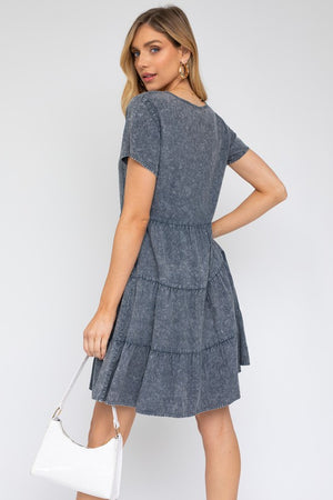 Washed Baby Doll Mini Dress - Online Exclusive