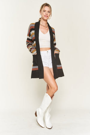 MULTI COLOR STRIPE CARDIGAN - Online exclusive