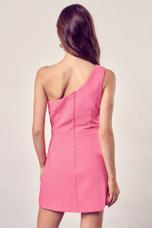 Asymmetric One Shoulder Dress -  Online Exclusive