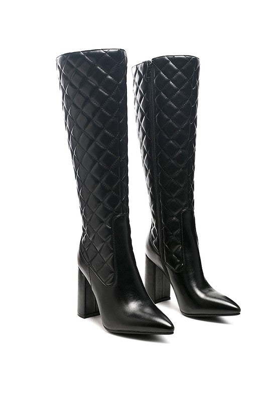 Quilt Knee High Boots - Online Exclusive