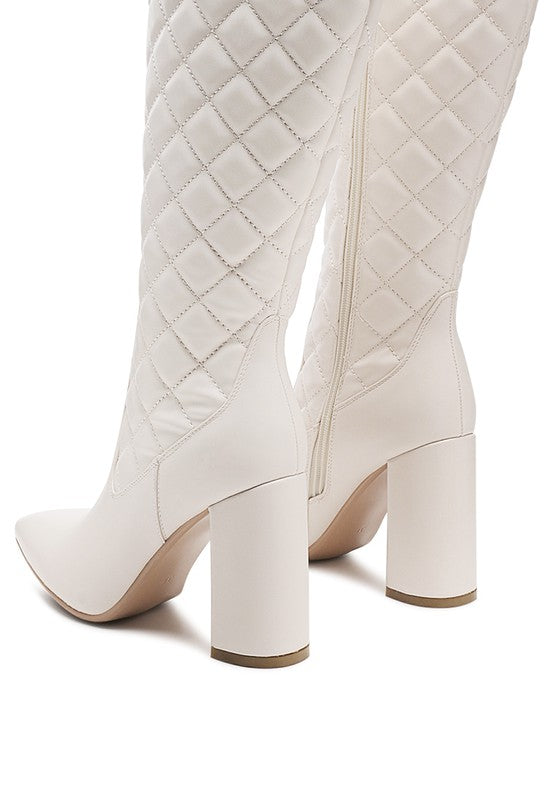 Quilt Knee High Boots - Online Exclusive