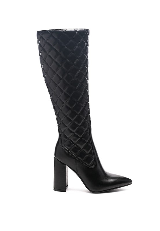 Quilt Knee High Boots - Online Exclusive