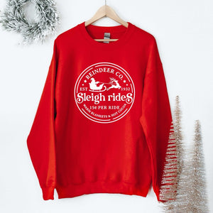 Reindeer Co Sleigh Rides Graphic Sweatshirt