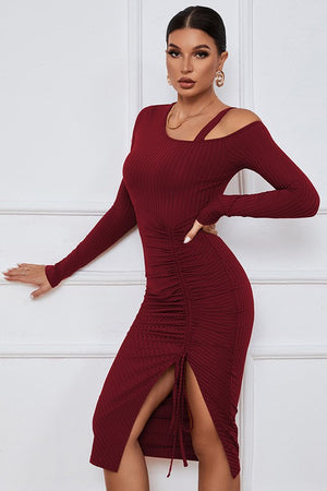 Wine Jackie Dress
