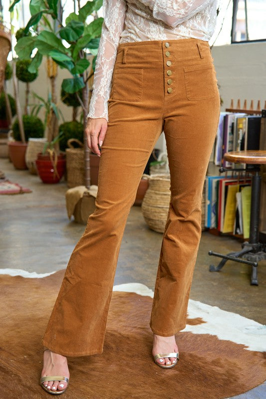 CORDUROY FLARE PANT – Nicoletaylorboutique
