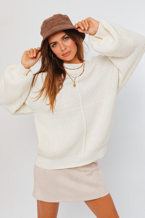 Ribbed Knitted Sweater - online exclusive