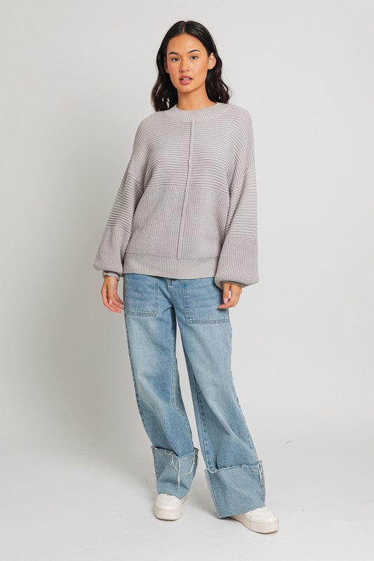 Ribbed Knitted Sweater - online exclusive