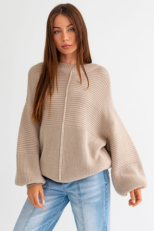 Ribbed Knitted Sweater - online exclusive