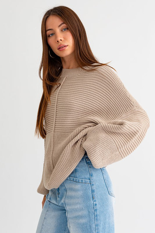 Ribbed Knitted Sweater - online exclusive