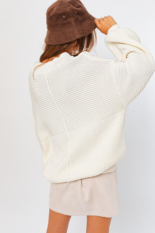 Ribbed Knitted Sweater - online exclusive