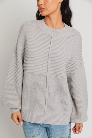 Ribbed Knitted Sweater - online exclusive