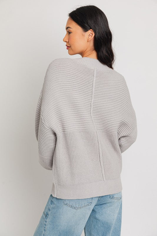 Ribbed Knitted Sweater - online exclusive