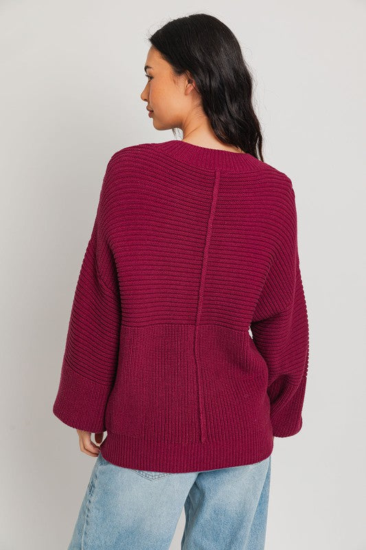 Ribbed Knitted Sweater - online exclusive