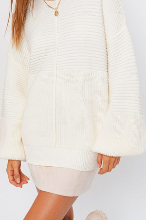 Ribbed Knitted Sweater - online exclusive