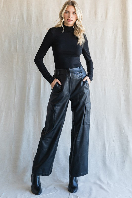 Faux Leather Wide Leg Pants curated on LTK  Wide leg pants outfit, Wide leg  outfit, Silk pants outfit