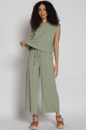 Sage Linen Top and Pant Set