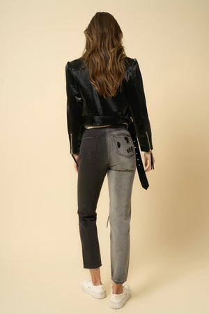 Two Tone Girlfriend Jeans - Online Exclusive