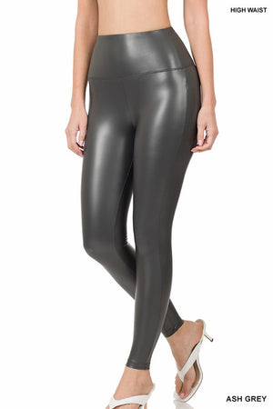 High Rise Faux Leather Leggings - Online Exclusive