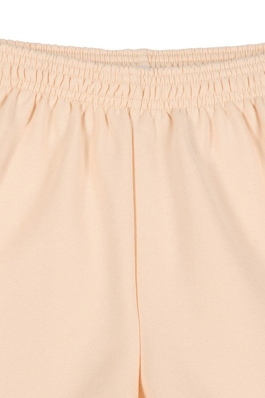 Cream sweat shorts - online exclusive