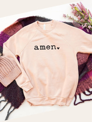 Amen heart Bella Canvas Premium Sweatshirt