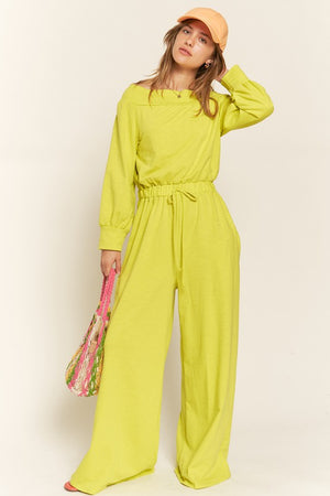 ONE SHOULDER TERRY JUMPSUIT - Online exclusive