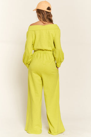 ONE SHOULDER TERRY JUMPSUIT - Online exclusive