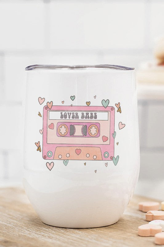 Valentine's Day Lover Babe Tape Wine Cup