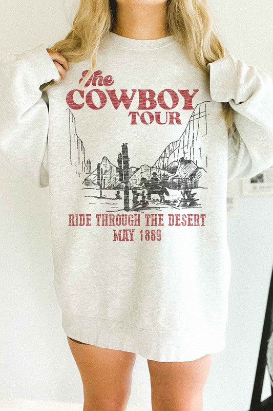 COWBOY TOUR WESTERN COUNTRY OVERSIZED SWEATSHIRT - Online Exclusive