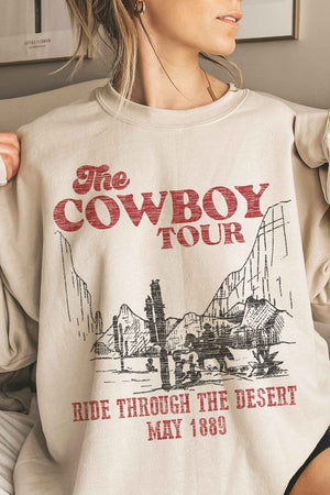 COWBOY TOUR WESTERN COUNTRY OVERSIZED SWEATSHIRT - Online Exclusive