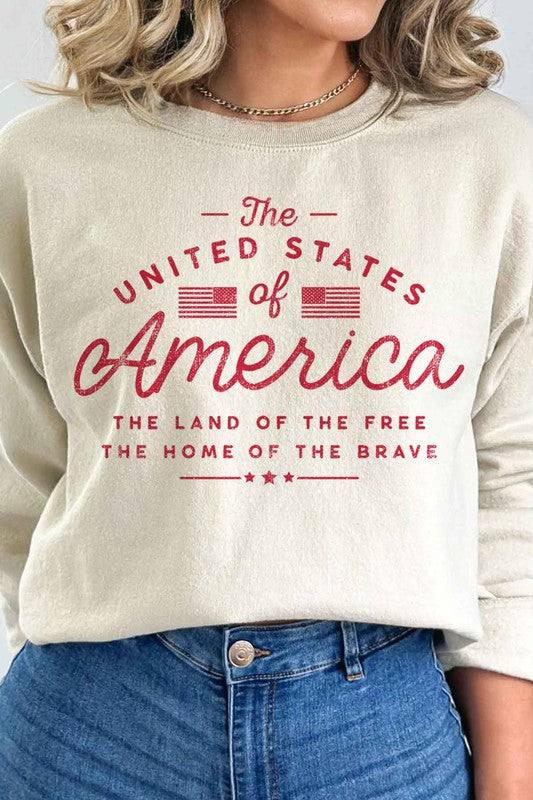 UNITED STATES OF AMERICA GRAPHIC SWEATSHIRT - July 4th sweater - Online Exclusive