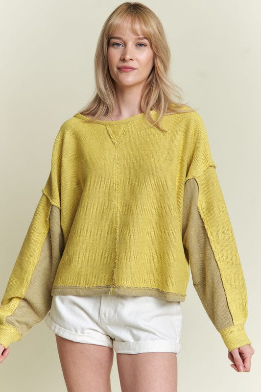 LONG DOLMAN SLEEVE ROUND NECK CASUAL KNIT SWEATER -Plus Size -Online Exclusive