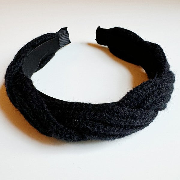 Retro Yarn Knit Braided Headband  - Online Exclusive