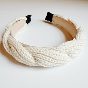 Retro Yarn Knit Braided Headband  - Online Exclusive