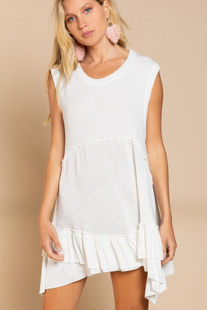 Sleeveless Ruffle Hem Dress - online exclusive