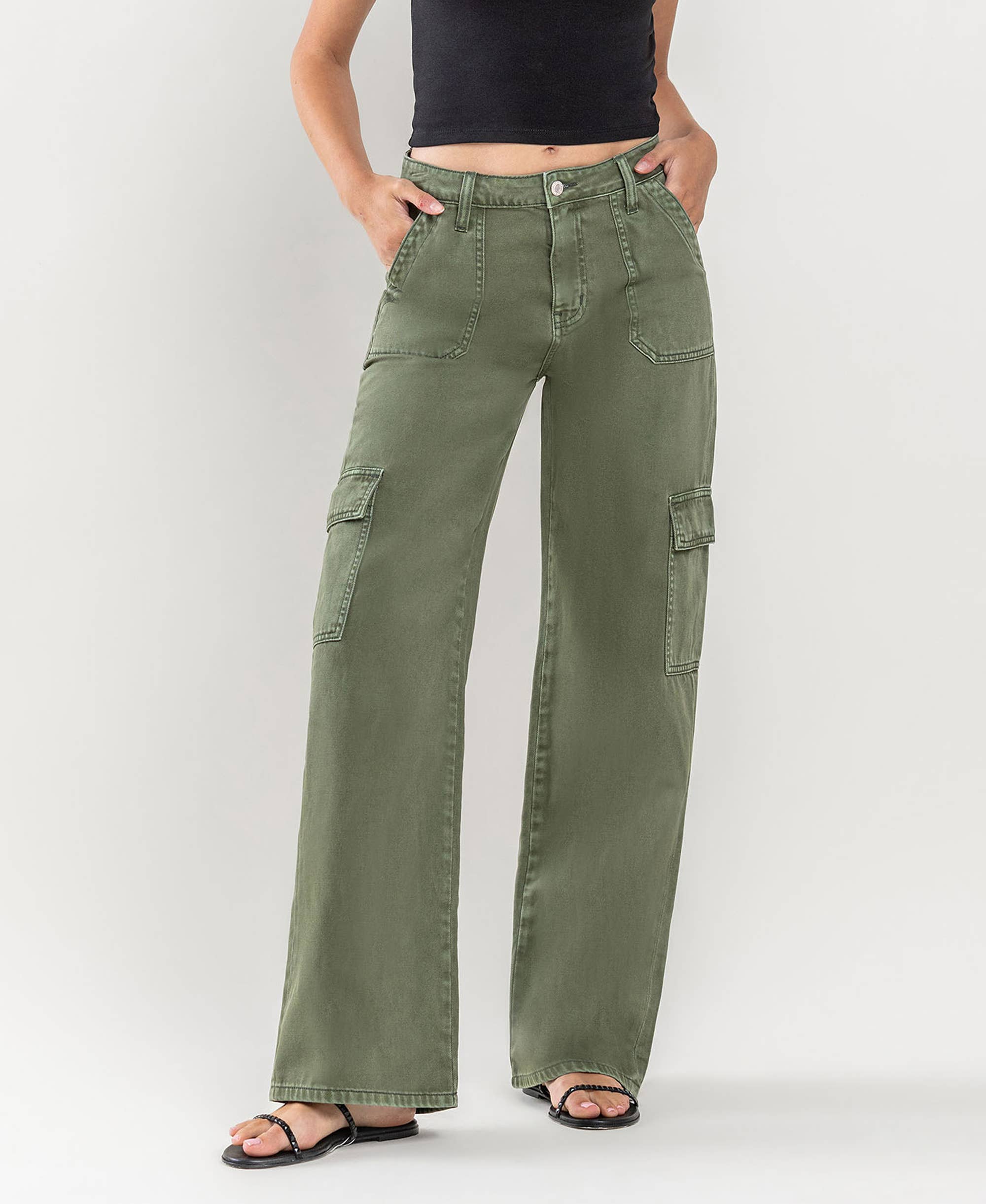 HIGH RISE UTILITY CARGO WIDE JEANS – Nicoletaylorboutique