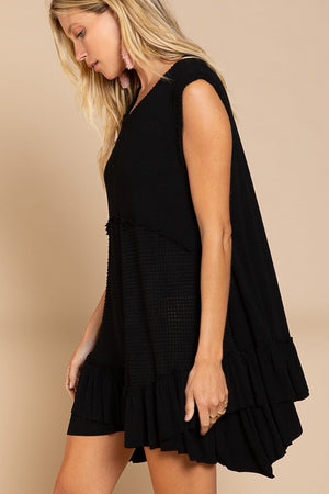 Sleeveless Ruffle Hem Dress - online exclusive