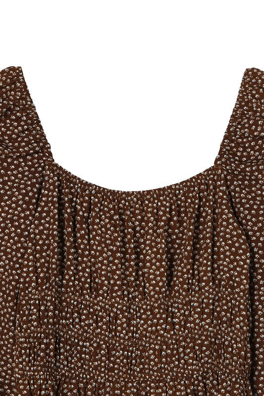 Square neck vintage puff dress  - Online Exclusive