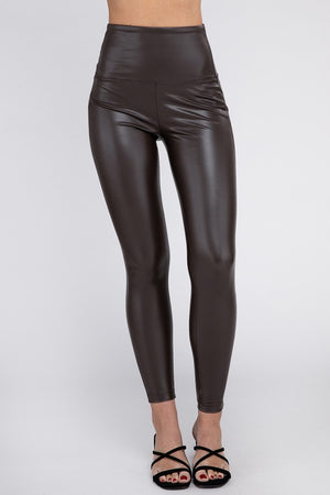 High Rise Faux Leather Leggings - Online Exclusive