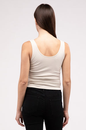 Front & Back 2-Way V-Neck Seamless Tank -online exclusive