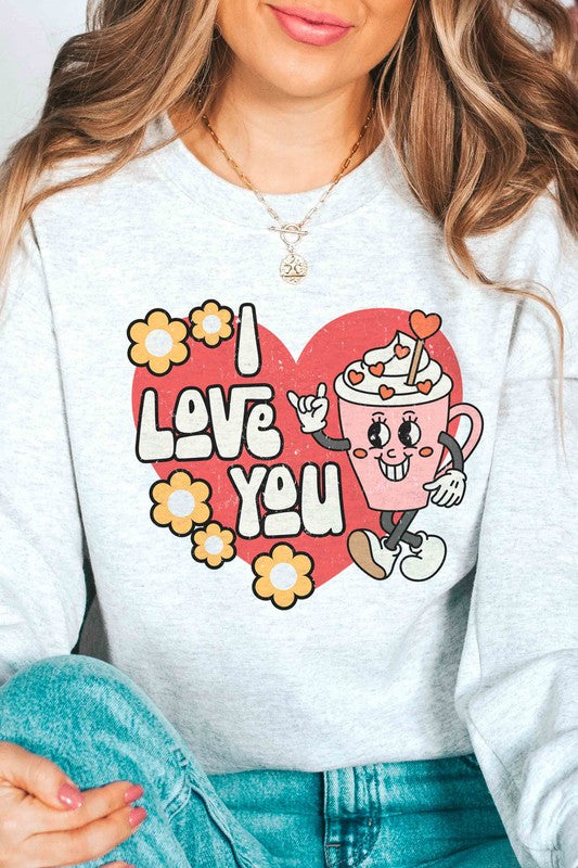 I LOVE YOU Graphic Sweatshirt