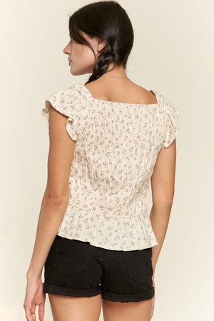 Floral print ruffled top - Plus Size- ONLINE EXCLUSIVE