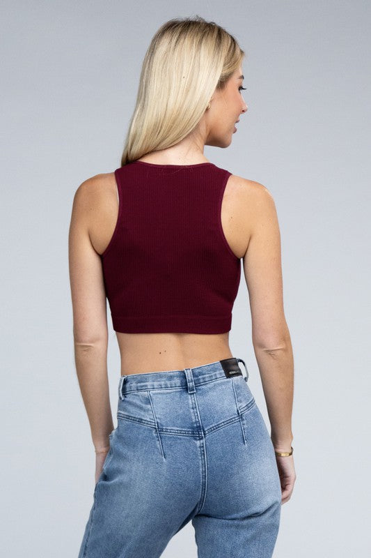 Ribbed Cropped Tank Top