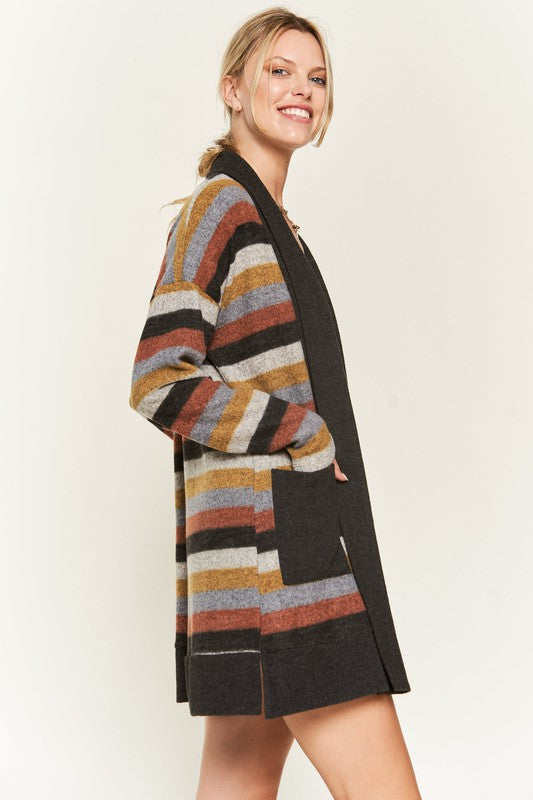 MULTI COLOR STRIPE CARDIGAN - Online exclusive